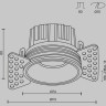 Встраиваемый светильник MAYTONI ROUND DL058-12W4K-TRS-BS